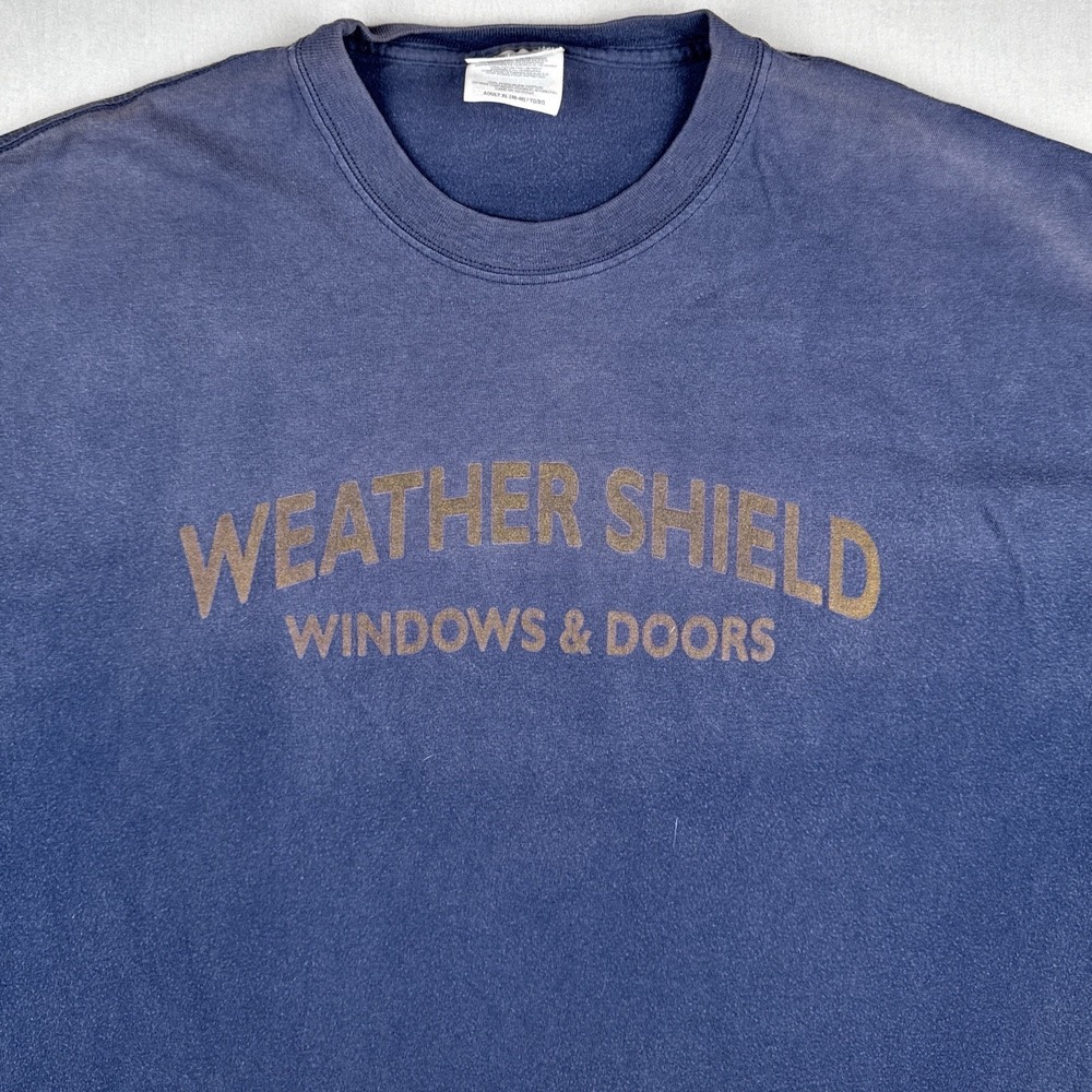 Vintage 90s Sun Faded T Shirt Size XL Weather Shield Hanes Beefy-T